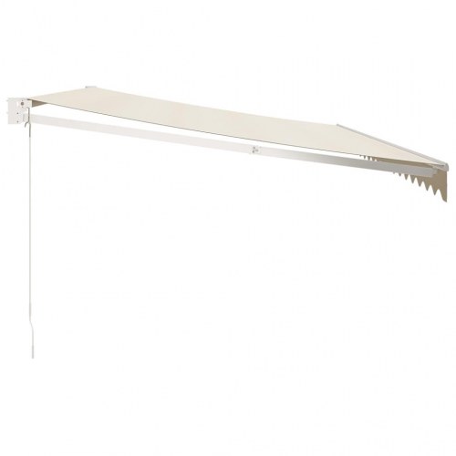 Foldemarkise manuel betjening 5x3 m stof aluminium creme