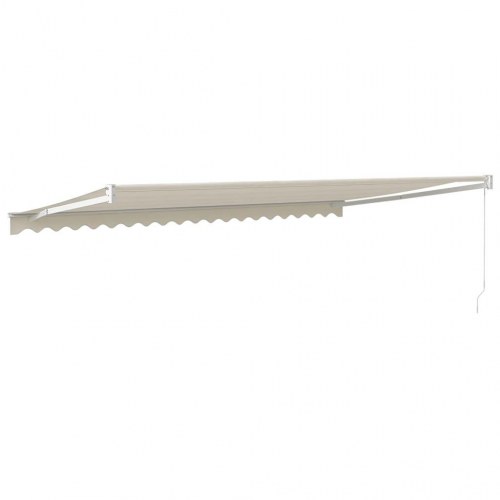 Foldemarkise manuel betjening 5x3 m stof aluminium creme