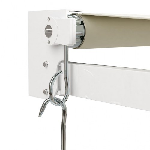 Foldemarkise manuel betjening 5x3 m stof aluminium creme