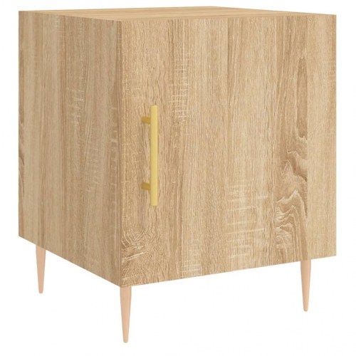 Sengeborde 2 stk. 40×40×50 cm i konstrueret træ - sonoma-eg