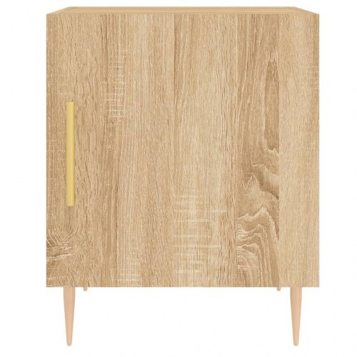 Sengeborde 2 stk. 40×40×50 cm i konstrueret træ - sonoma-eg