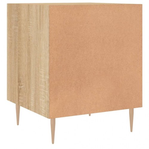 Sengeborde 2 stk. 40×40×50 cm i konstrueret træ - sonoma-eg