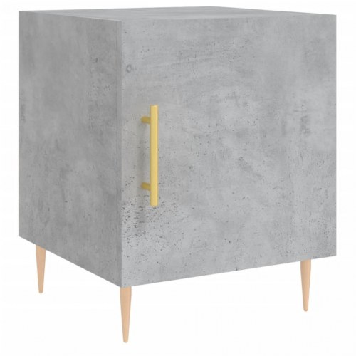 Sengeborde 2 stk. - 40 × 40 × 50 cm i konstrueret træ, betongrå