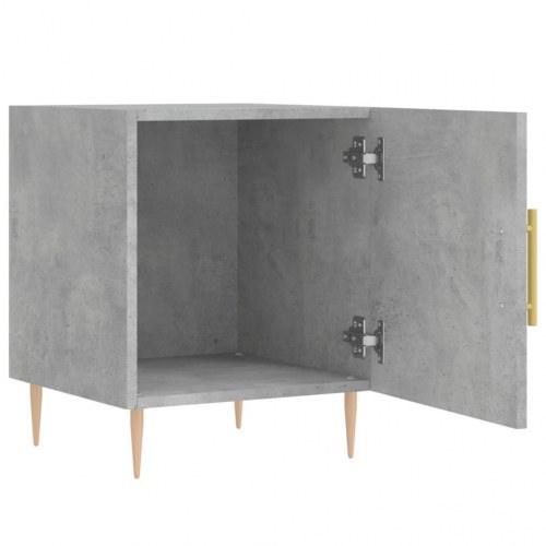 Sengeborde 2 stk. - 40 × 40 × 50 cm i konstrueret træ, betongrå