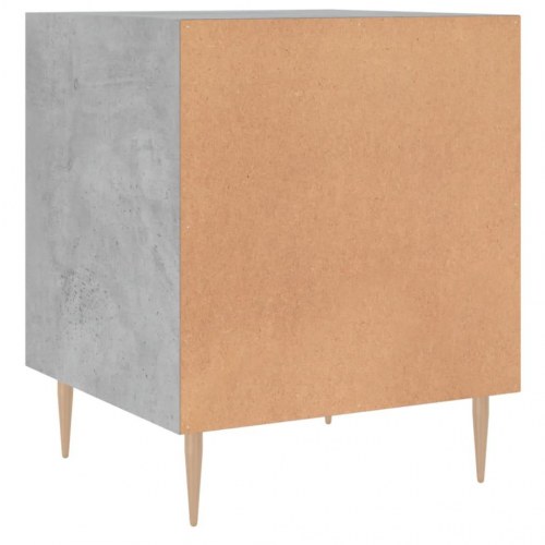 Sengeborde 2 stk. - 40 × 40 × 50 cm i konstrueret træ, betongrå