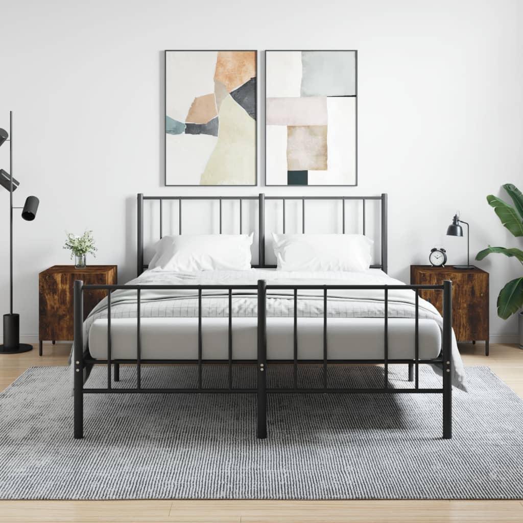 Sengeborde 2 stk. 40x40x50 cm konstrueret træ røget egetræ billede