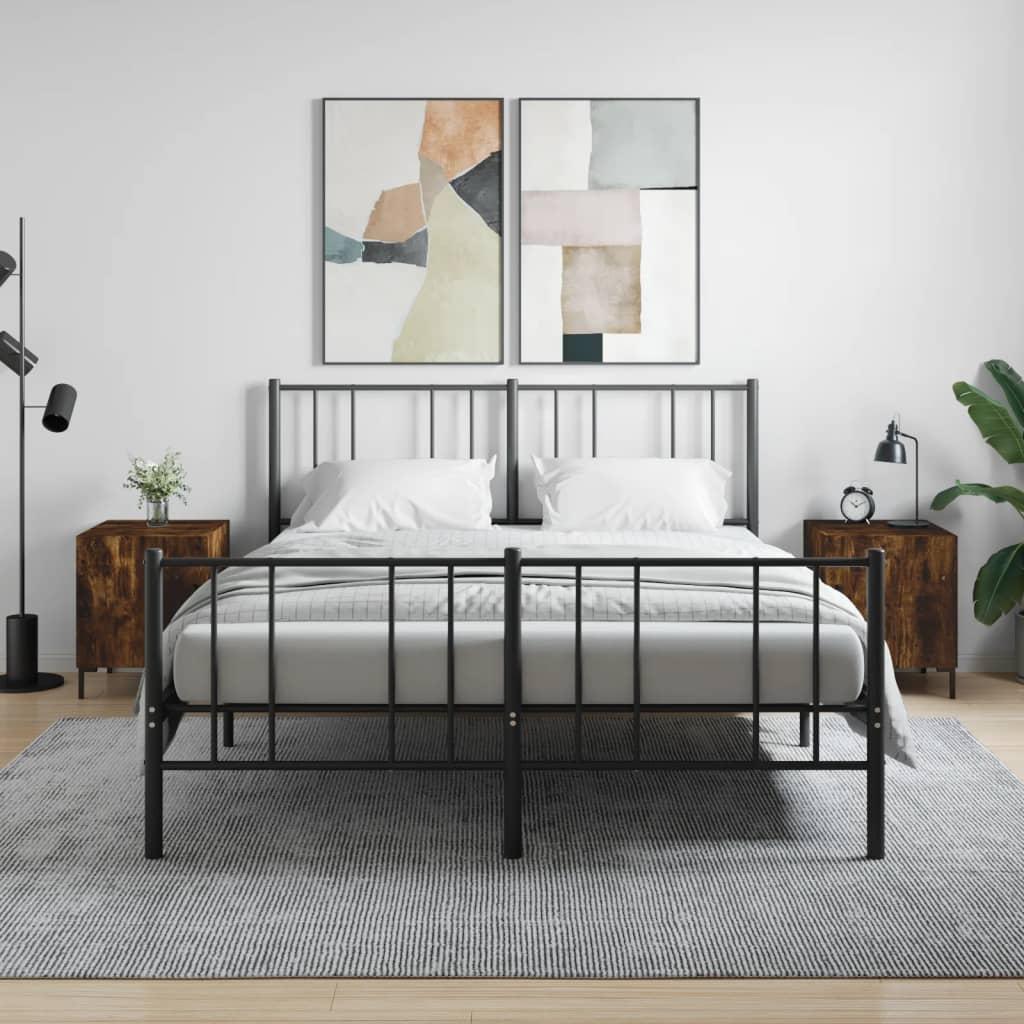 Sengeborde 2 stk. 40x40x50 cm konstrueret træ røget egetræ billede