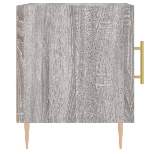 Sengeborde 2 stk. - 40×40×50 cm i grå sonoma-eg, konstrueret træ