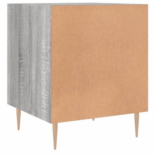 Sengeborde 2 stk. - 40×40×50 cm i grå sonoma-eg, konstrueret træ