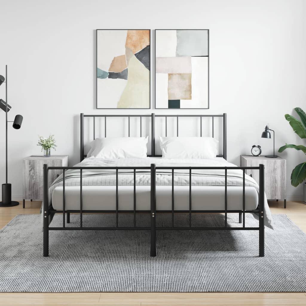 Sengeborde 2 stk. 40x40x50 cm konstrueret træ grå sonoma-eg billede