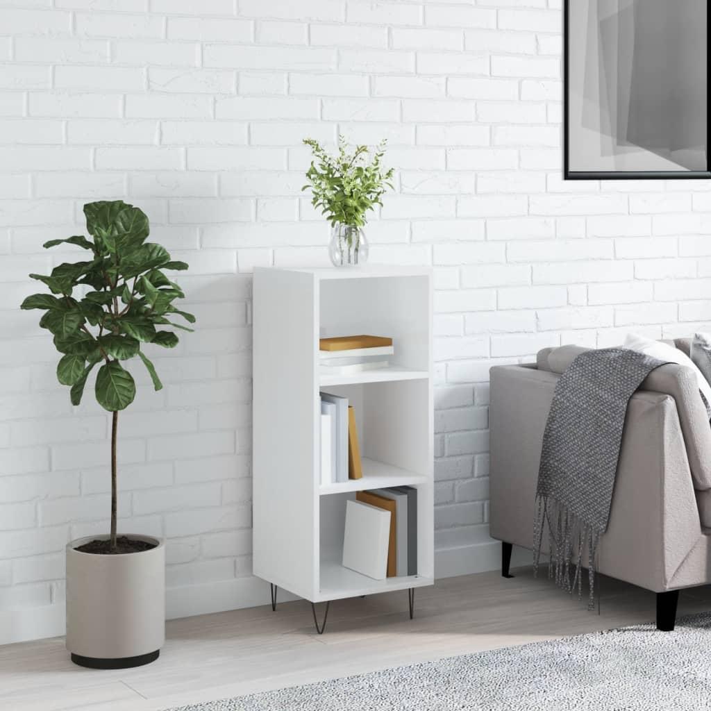Skænk 34,5×32,5×90 cm i konstrueret træ - hvid højglans