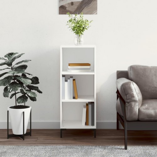 Skænk i hvid - 34,5 × 32,5 × 90 cm, konstrueret træ