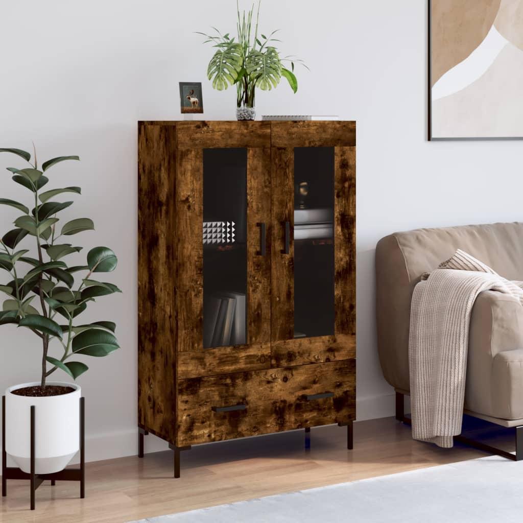 Skab/skænk 69,5×31×115 cm i konstrueret træ - røget sonoma-eg