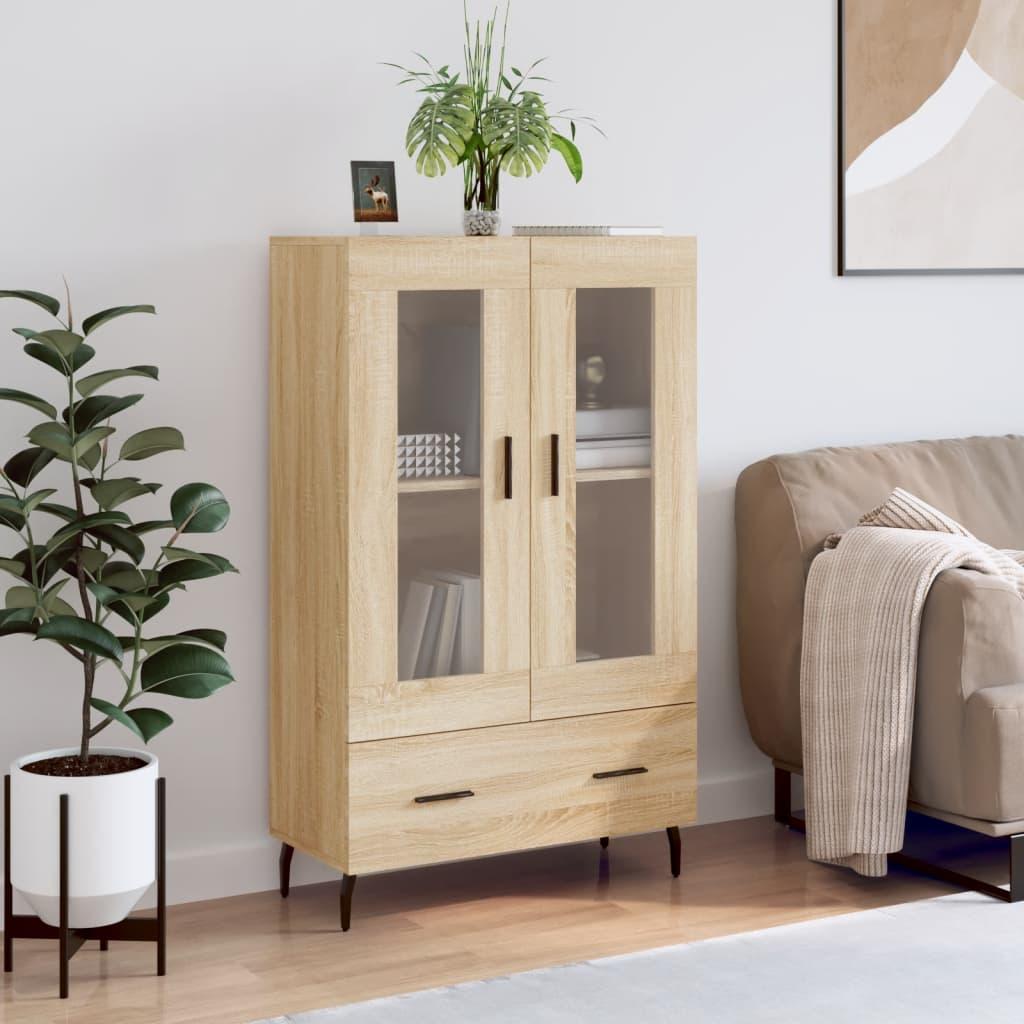 Skab/skænk 69,5×31×115 cm i konstrueret træ - sonoma-eg