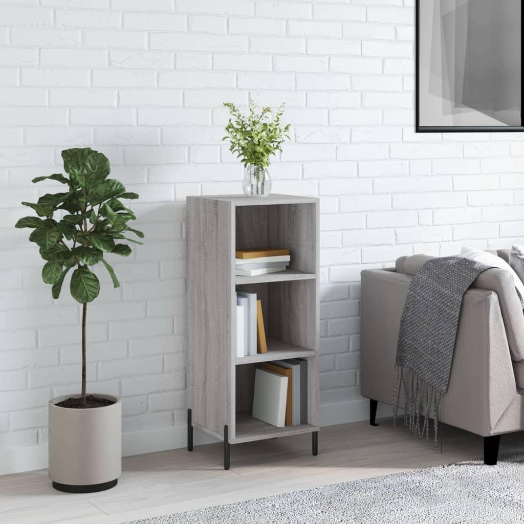 Skænk 34,5 × 32,5 × 90 cm - grå sonoma-eg, konstrueret træ