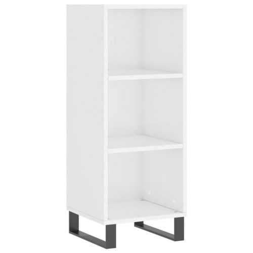 Skænk 34,5×32,5×90 cm - hvid højglans, konstrueret træ