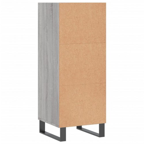 Skænk 34,5×32,5×90 cm i konstrueret træ - grå sonoma-eg