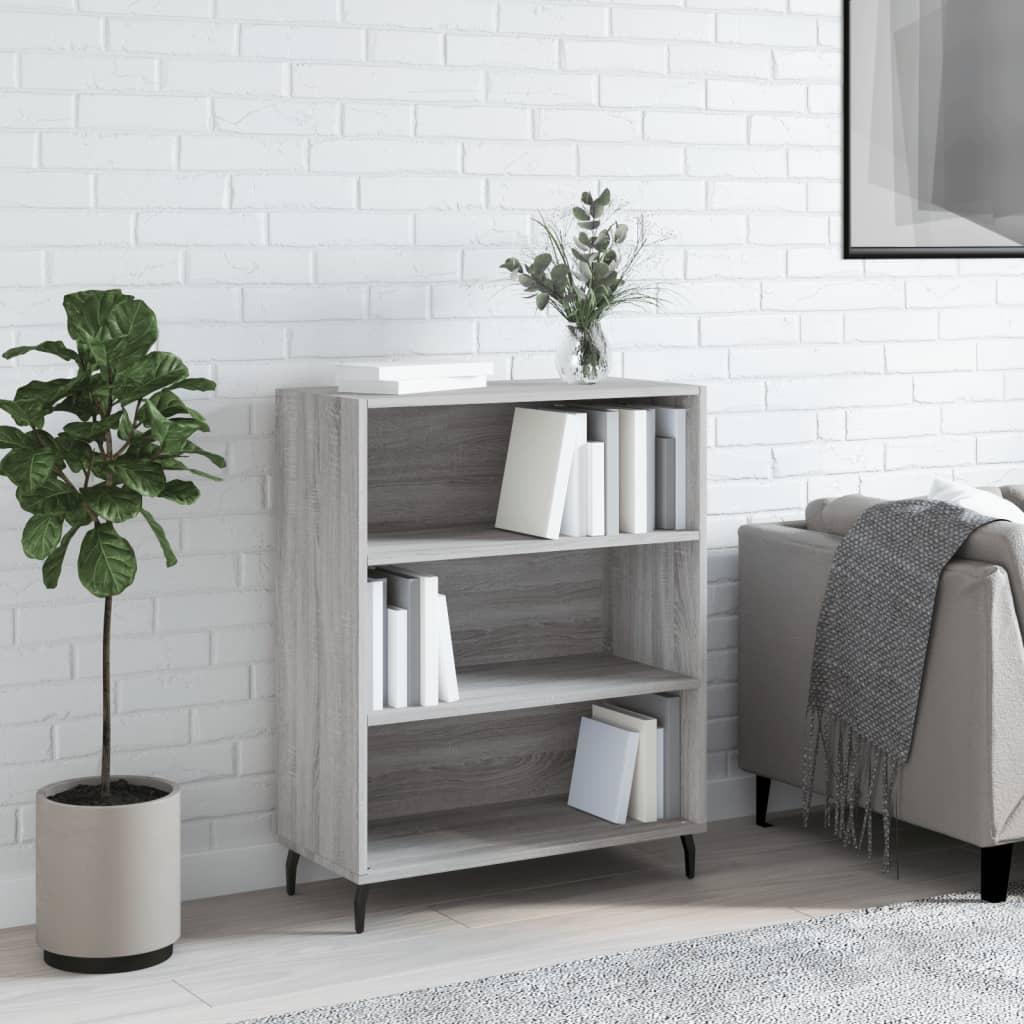 Åbent skab 69,5×32,5×90 cm i grå sonoma-eg - konstrueret træ