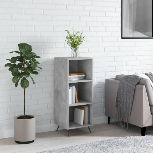 Hyldeskab 34,5x32,5x90 cm konstrueret træ betongrå