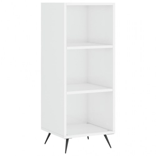 Hyldeskab 34,5x32,5x90 cm konstrueret træ hvid højglans