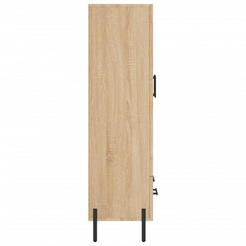 Skab med låger og skuffe 69,5×31×115 cm - konstrueret træ i sonoma-eg