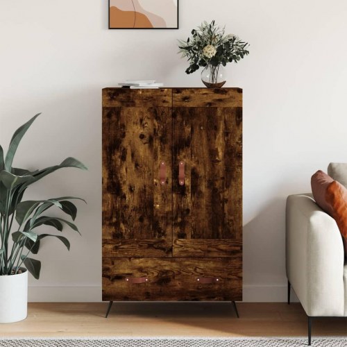 Skab 69,5×31×115 cm i konstrueret træ - røget sonoma-eg