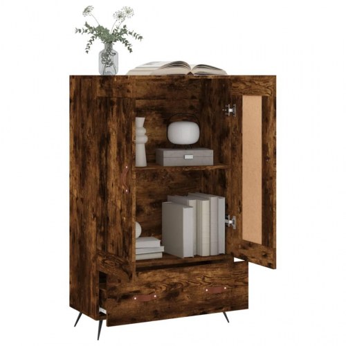 Skab 69,5×31×115 cm i konstrueret træ - røget sonoma-eg