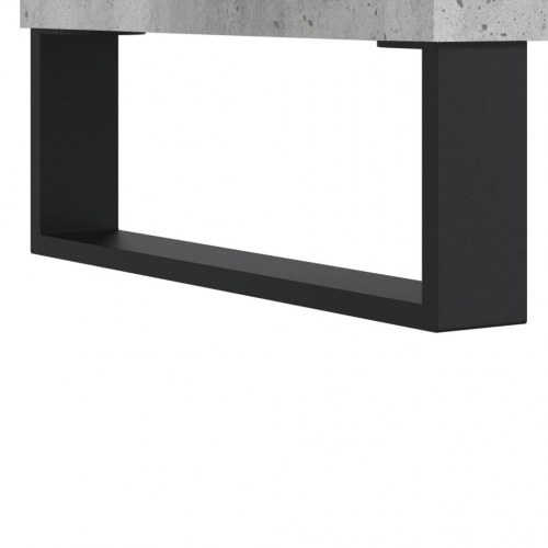 Skrivebord 140×50×75 cm i konstrueret træ - betongrå med opbevaring