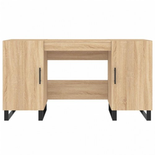 Skrivebord 140 × 50 × 75 cm i konstrueret træ - sonoma-eg