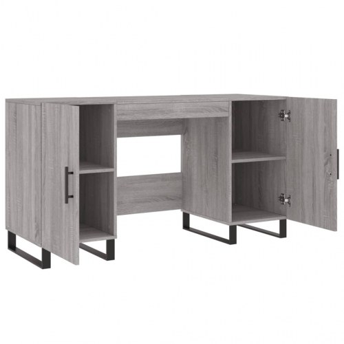 Skrivebord 140 × 50 × 75 cm i konstrueret træ - grå sonoma-eg