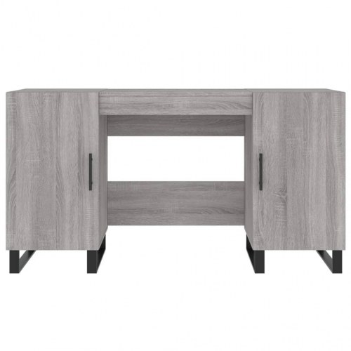 Skrivebord 140 × 50 × 75 cm i konstrueret træ - grå sonoma-eg