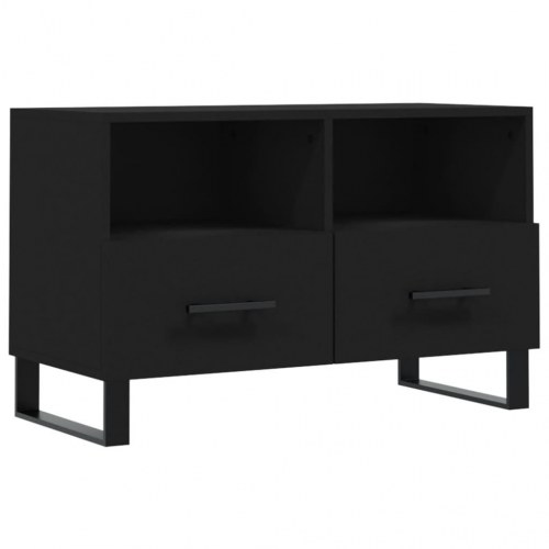 Tv-bord 80x36x50 cm konstrueret træ sort
