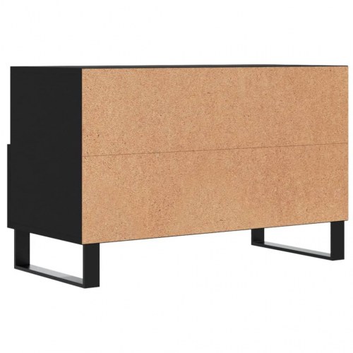 Tv-bord 80x36x50 cm konstrueret træ sort