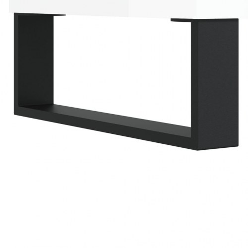 Tv-bord 80x36x50 cm konstrueret træ hvid højglans