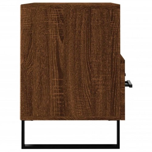 Tv-bord 80x36x50 cm konstrueret træ brun egetræsfarve