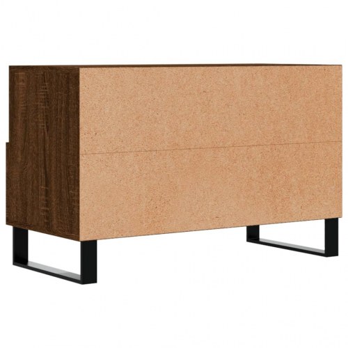 Tv-bord 80x36x50 cm konstrueret træ brun egetræsfarve