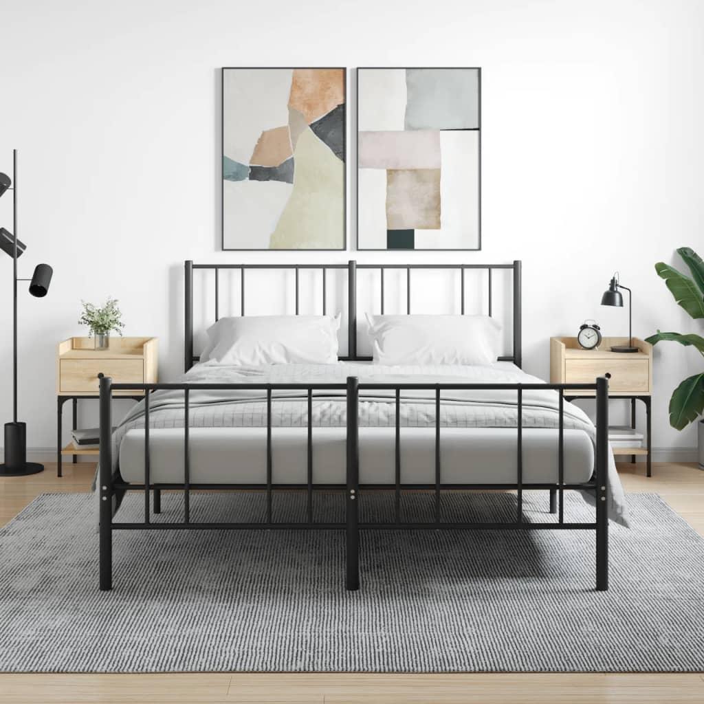 Sengeborde 2 stk. - 40,5 × 31 × 60 cm i konstrueret træ, sonoma-eg