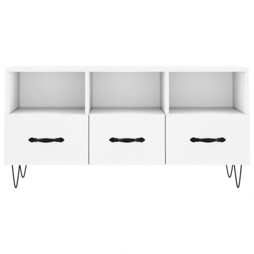 Tv-bord 102x36x50 cm konstrueret træ hvid