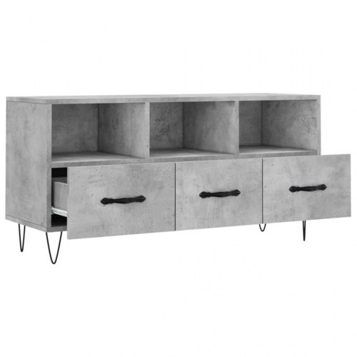 Tv-bord i konstrueret træ - 102×36×50 cm, betongrå