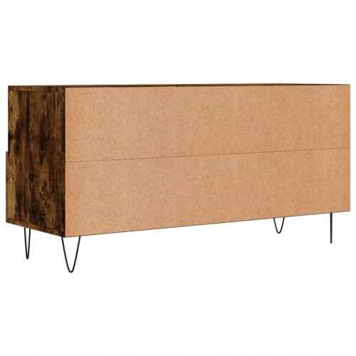 Tv-bord i konstrueret træ - 102×36×50 cm, røget egetræsfarve
