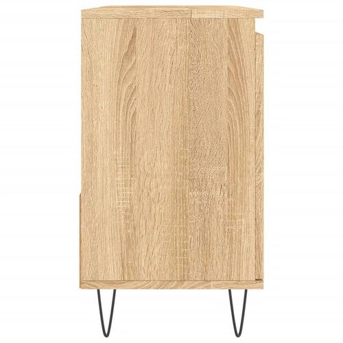 Badeværelsesskab 65x33x60 cm konstrueret træ sonoma-eg