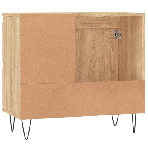 Badeværelsesskab 65x33x60 cm konstrueret træ sonoma-eg