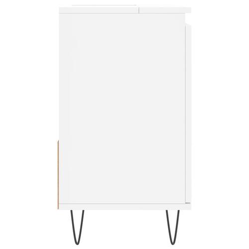 Badeværelsesskab 65x33x60 cm konstrueret træ hvid