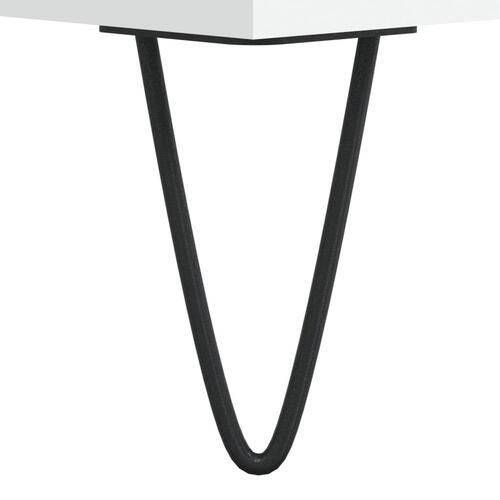 Badeværelsesskab 65x33x60 cm konstrueret træ hvid