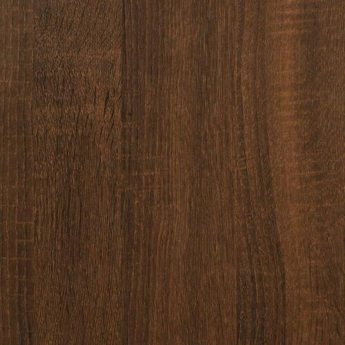Badeværelsesskab 65x33x60 cm konstrueret træ brun egetræsfarve