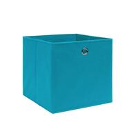 Opbevaringskasser 4 stk. 28x28x28 cm uvævet stof babyblå