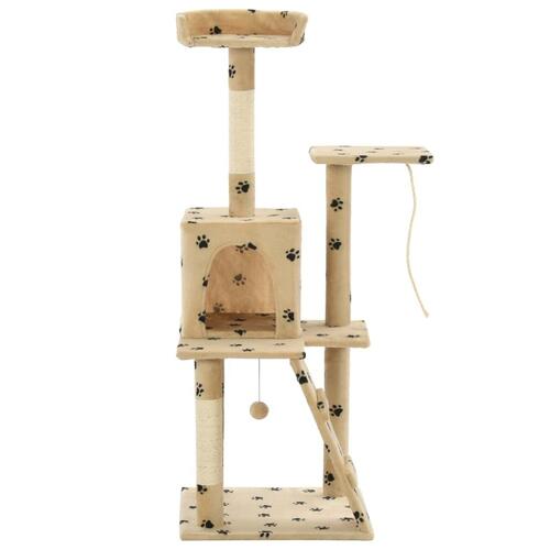 Kradsetræ til katte med sisal-kradsestolper 120 cm beige poteprint