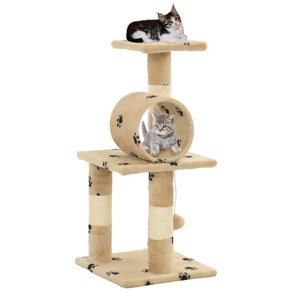 Kradsetræ til katte med sisal-kradsestolper 65 cm beige poteprint