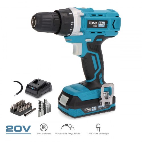 Koma Tools Pro Series bore- og skruemaskine sæt - 40 dele