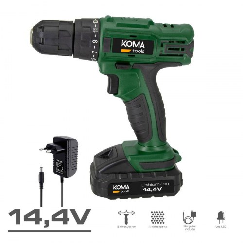Koma Tools akku-boremaskine 14,4 V - 22 Nm, grøn